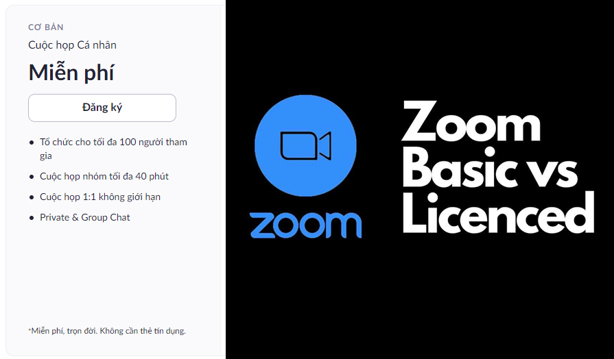 Gói phần mềm họp trực tuyến Zoom Basic