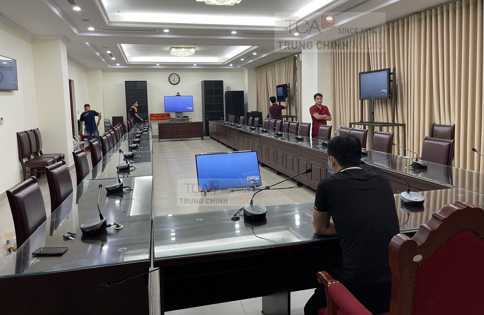 Giải pháp phòng họp trực tuyến Polycom Group 500 hội thảo TOA tại: Công an tỉnh Thái Nguyên