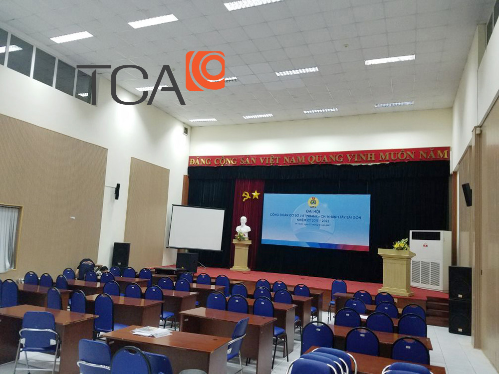 Cấu hình âm thanh trình chiếu phòng họp cho ngân hàng nhà nước Việt Nam