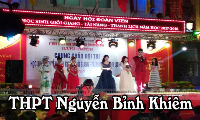 TCA lắp đặt âm thanh ánh sáng sân khấu cho trường THPT Nguyễn Bỉnh Khiêm