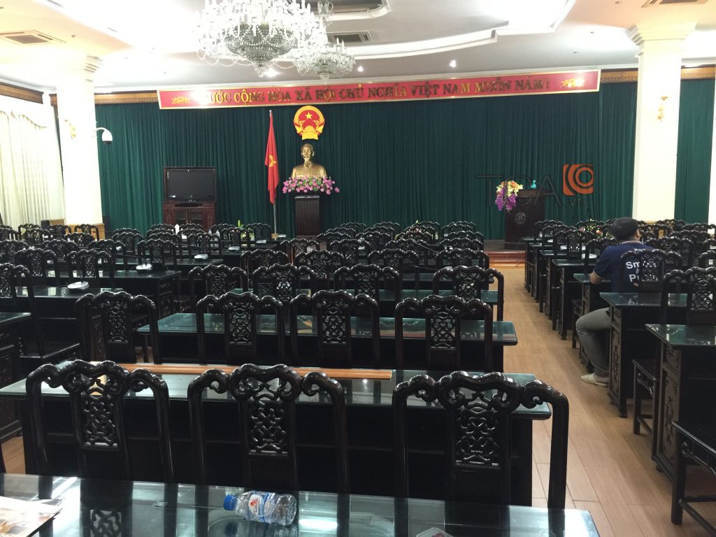 TCA cài đặt hệ thống âm thanh hội thảo TOA tại phòng họp UBND tỉnh Nam Định