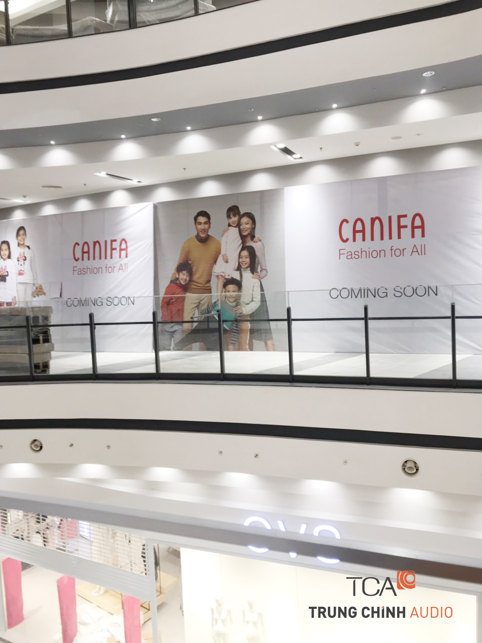 TCA hoàn thiện dàn âm thanh cho shop thời trang Canifa Aeon Tân Phú
