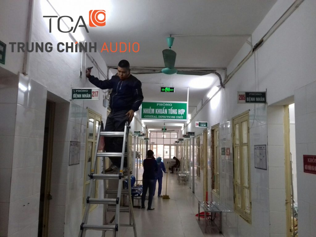 TCA hoàn thiện hệ thống thông báo hành lang cho bệnh viện Bạch Mai