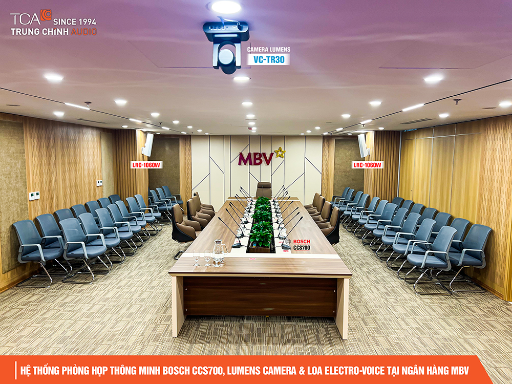 Hệ thống phòng họp trực tuyến thông minh tại ngân hàng MBV