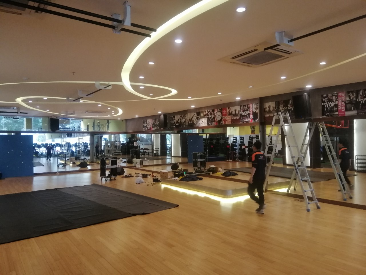 Lắp đặt âm thanh phòng tập Yoga phòng GYM Fitness Linh Đàm