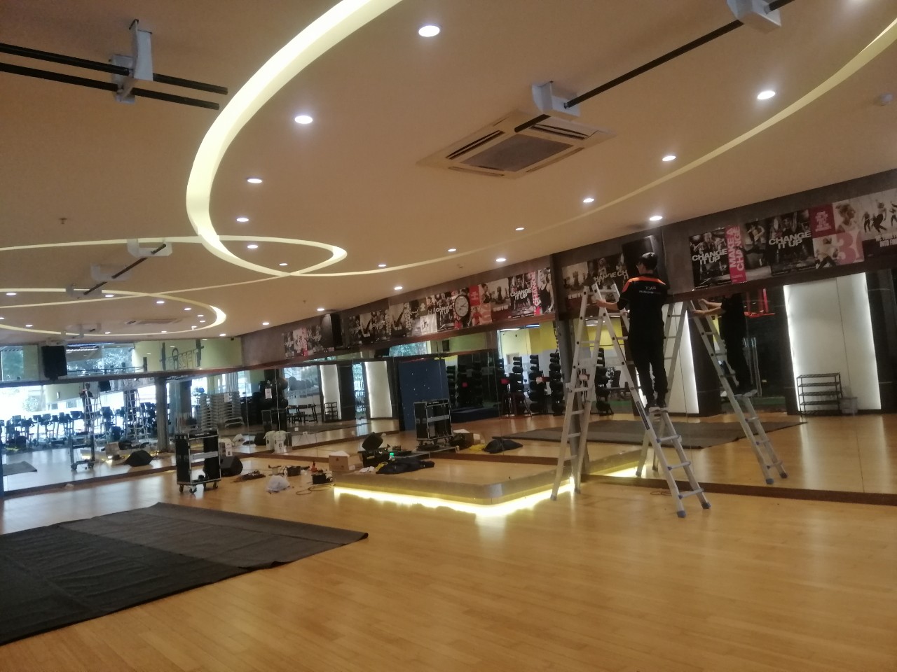 Lắp đặt âm thanh phòng tập Yoga phòng GYM Fitness Linh Đàm