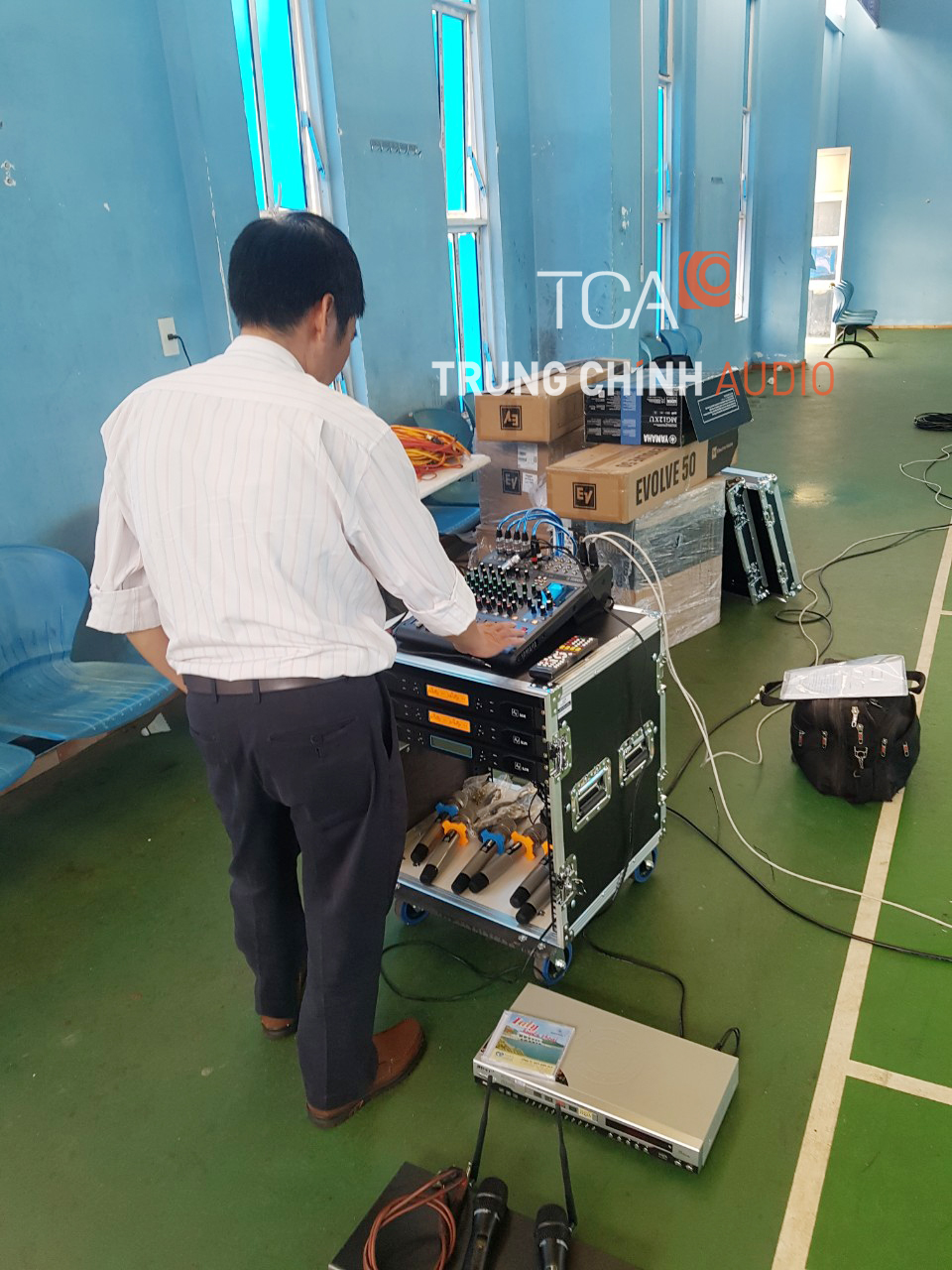 Lắp đặt hệ thống âm thanh hội trường tại công ty thủy điện Yaly