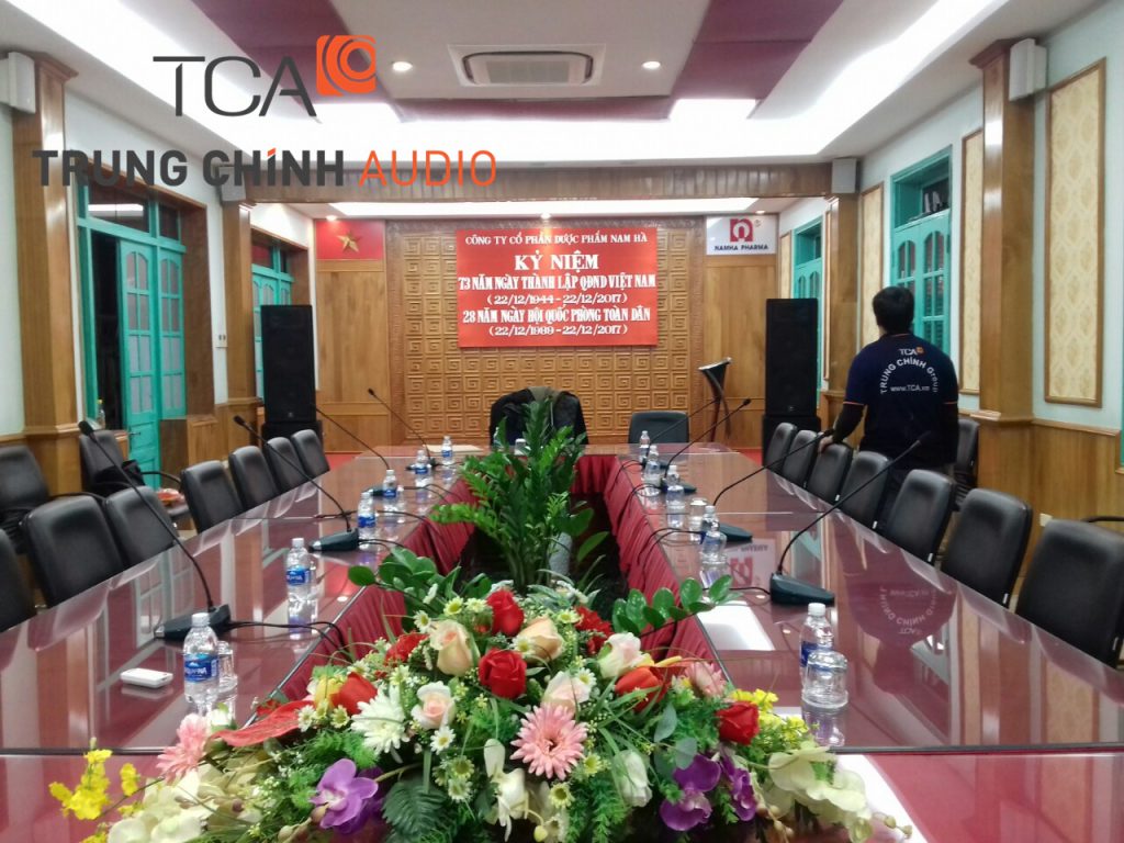 TCA lắp đặt hệ thống âm thanh phòng họp cho công ty cổ phần dược phẩm Nam Hà