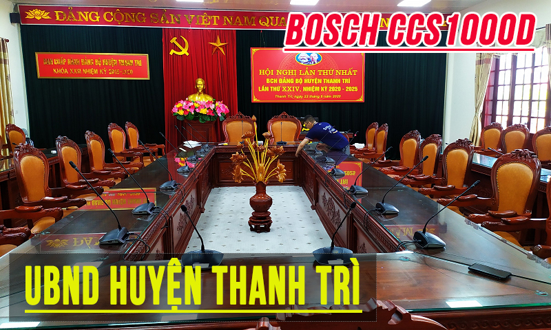 Lắp đặt phòng họp hội thảo hội nghị trực tuyến: UBND huyện Thanh Trì