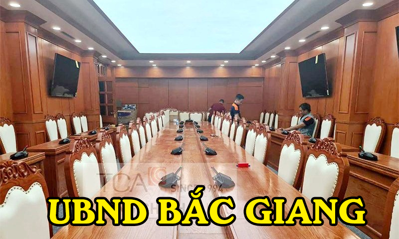 Giải pháp họp trực tuyến hội thảo không dây BOSCH DICENTIS: UBND Bắc Giang