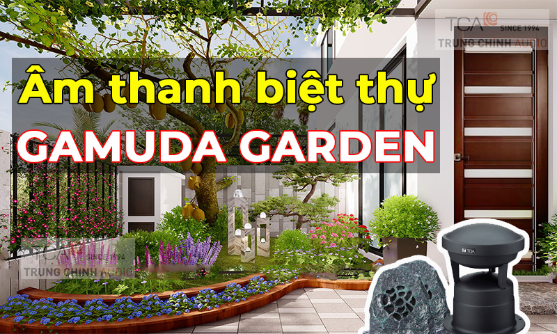 Thi công loa giả đá âm thanh sân vườn biệt thự: Gamuda Garden, Hà Nội