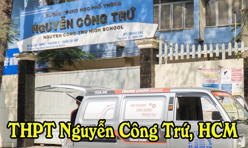 Âm thanh hội trường phòng lớp học loa trợ giảng phục vụ giảng dạy học: THPT Nguyễn Công Trứ, HCM