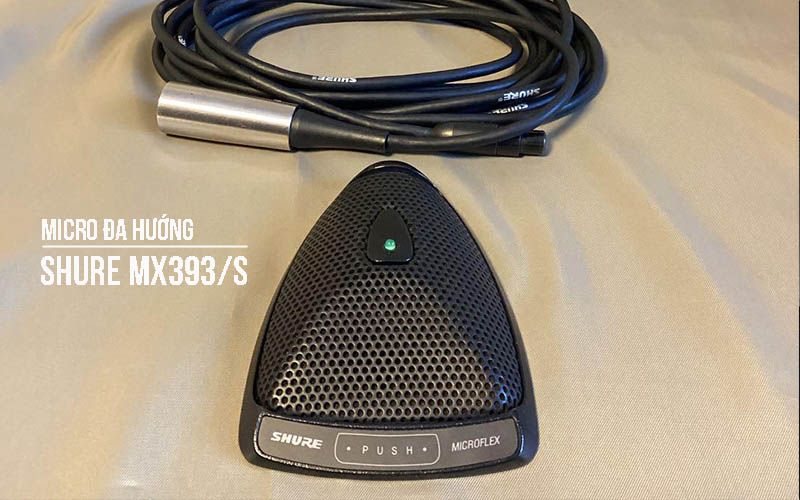 micro hội nghị đa hướng hội họp Shure MX393/S