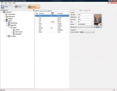 Phần mềm quản lý cơ sở dữ liệu đại biểu Bosch DCN-SWDB-E