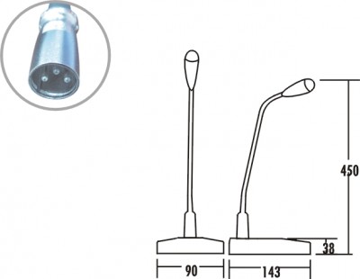 Microphone cổ ngỗng ITC T-511C