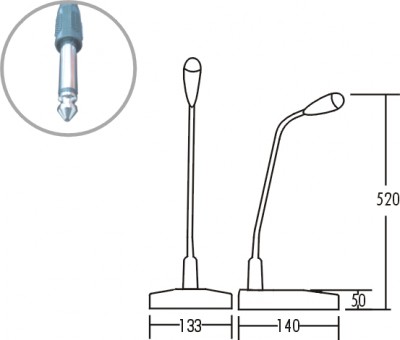 Microphone cổ ngỗng ITC T-511F