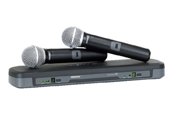 Bộ thu và 2 bộ phát kèm micro không dây cầm tay Shure SVX 288E/PG28