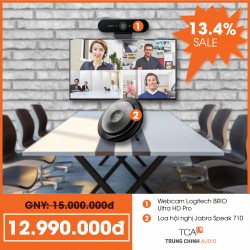 COMBO: Logitech BRIO Ultra HD Pro,Jabra Speak 710