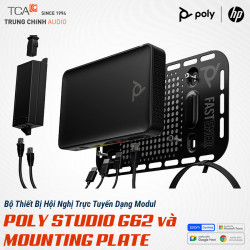 Bộ thiết bị hội nghị trực tuyến HP Poly Studio G62 kèm giá đỡ Mounting Plate