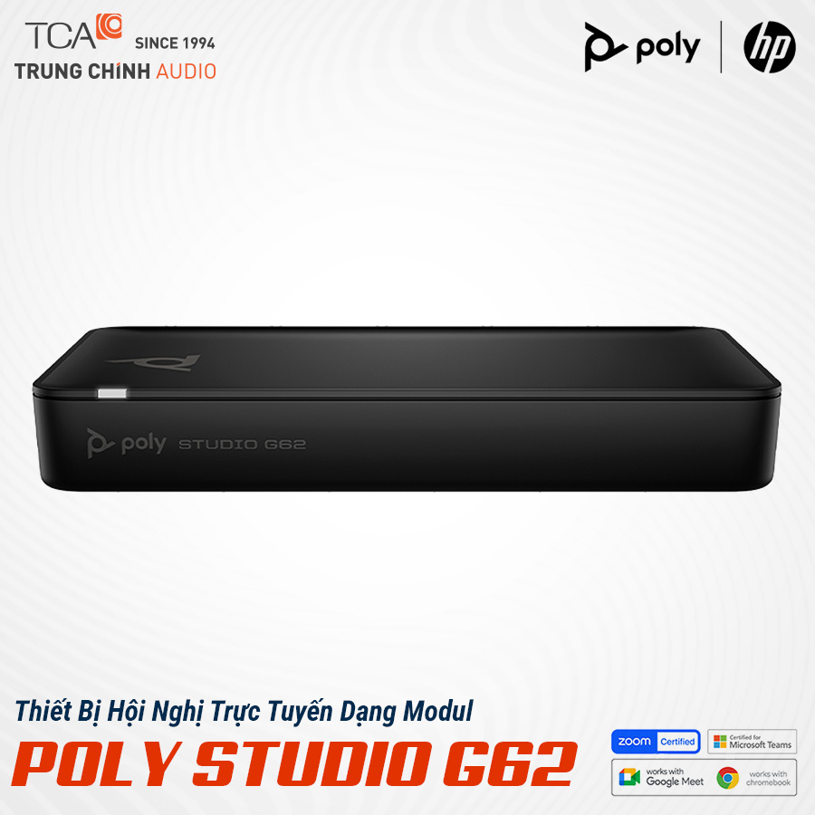 Bộ thiết bị hội nghị trực tuyến HP Poly Studio G62 kèm giá đỡ Mounting Plate